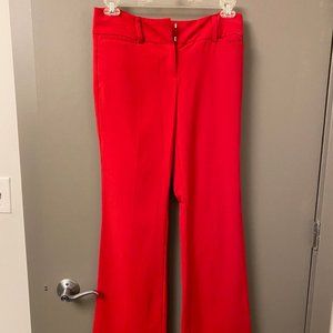 Wide Leg Red Dress Pants